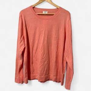J. Crew Women's Coral Crewneck Teddie Sweater Size 2X